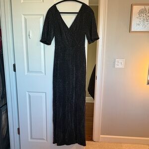 Altar'd State Black Shimmer Jumpsuit